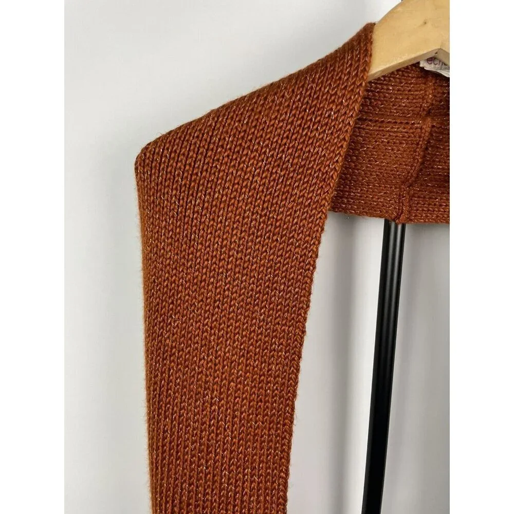 Echo‎ Rust Red Metallic Modal Blend Knit Infinity Scarf